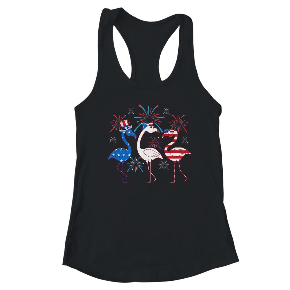 Funny 4th Of July Flamingo American Flag USA Independence T-Shirt & Tank Top | Teecentury.com