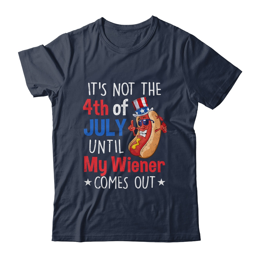 Funny 4th Of July Hot Dog Wiener Comes Out Humor T-Shirt & Tank Top | Teecentury.com