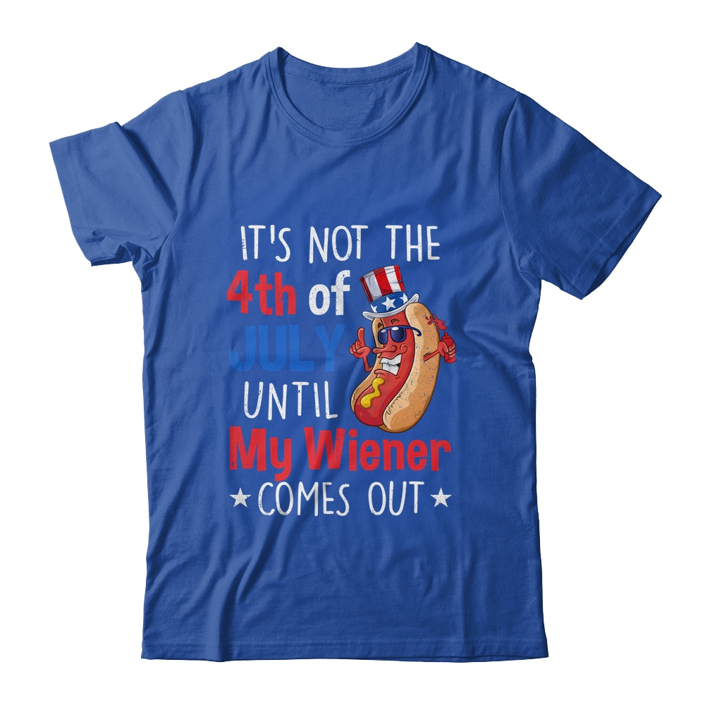 Funny 4th Of July Hot Dog Wiener Comes Out Humor T-Shirt & Tank Top | Teecentury.com