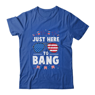 Funny 4th Of July I'm Just Here To Bang USA Flag Sunglasses T-Shirt & Tank Top | Teecentury.com