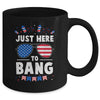 Funny 4th Of July I'm Just Here To Bang USA Flag Sunglasses Mug Coffee Mug | Teecentury.com