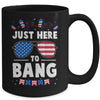 Funny 4th Of July I'm Just Here To Bang USA Flag Sunglasses Mug Coffee Mug | Teecentury.com