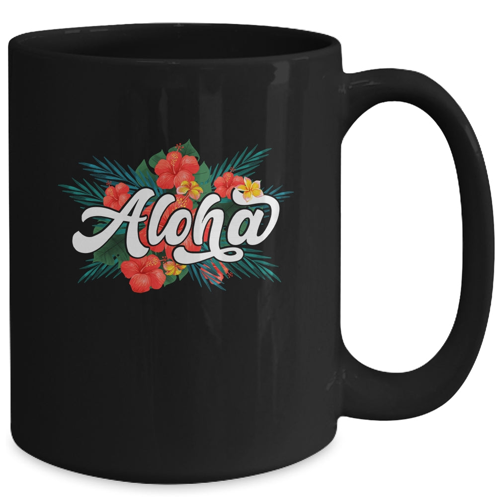 Funny Aloha Flowers Hawaiian Funny Hawaii Beach Luau Party Mug | teecentury