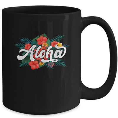 Funny Aloha Flowers Hawaiian Funny Hawaii Beach Luau Party Mug | teecentury