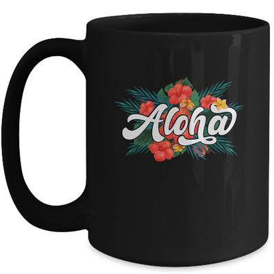 Funny Aloha Flowers Hawaiian Funny Hawaii Beach Luau Party Mug | teecentury