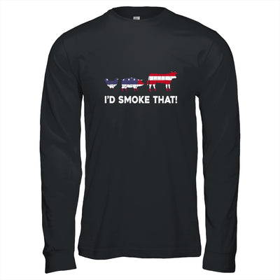 Funny BBQ I'd Smoke That Meat Grill Chef Gift T-Shirt & Hoodie | Teecentury.com