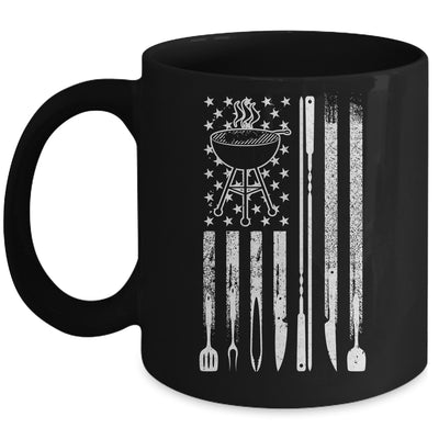 Funny BBQ Smoker Smoking Grilling And Barbecue Us Flag Mug | teecentury