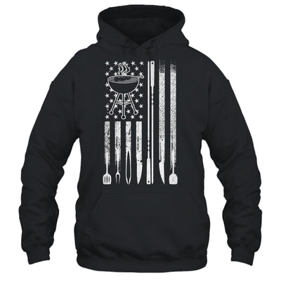 Funny BBQ Smoker Smoking Grilling And Barbecue Us Flag Shirt & Hoodie | teecentury