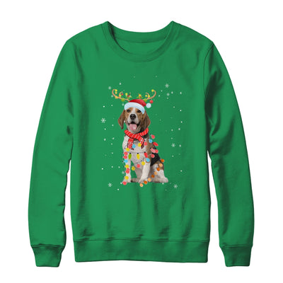 Funny Beagle Christmas Tree Santa Reindeer Pajamas T-Shirt & Sweatshirt | Teecentury.com