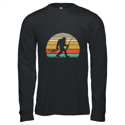 Funny Bigfoot Fishing Sasquatch Outdoor Retro Men Women Shirt & Hoodie | teecentury