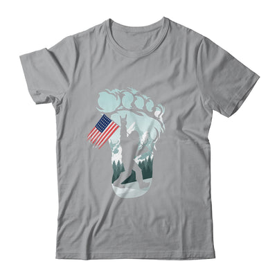 Funny Bigfoot Rock And Roll USA Flag For Believers T-Shirt & Hoodie | Teecentury.com