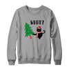 Funny Black Cat Gift Pushing Christmas Tree Over Cat What? T-Shirt & Sweatshirt | Teecentury.com