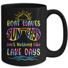 Funny Boat Waves Sun Rays Lake Days Vacation Mug | teecentury