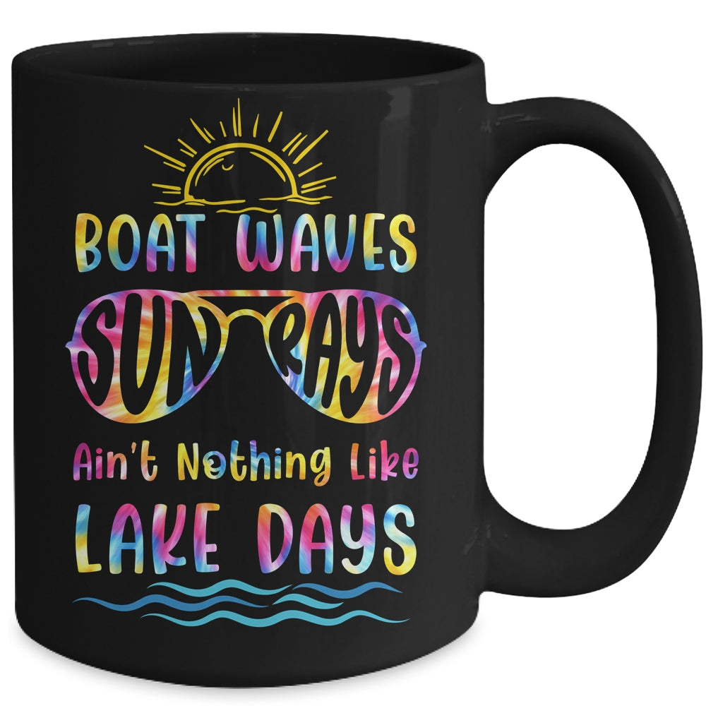Funny Boat Waves Sun Rays Lake Days Vacation Mug | teecentury