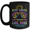 Funny Boat Waves Sun Rays Lake Days Vacation Mug | teecentury