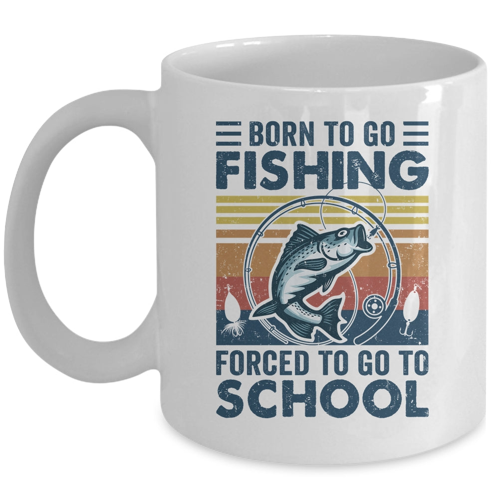 Funny Born To Go Fishing Bass Fish Fisherman For Boys Mug | teecentury