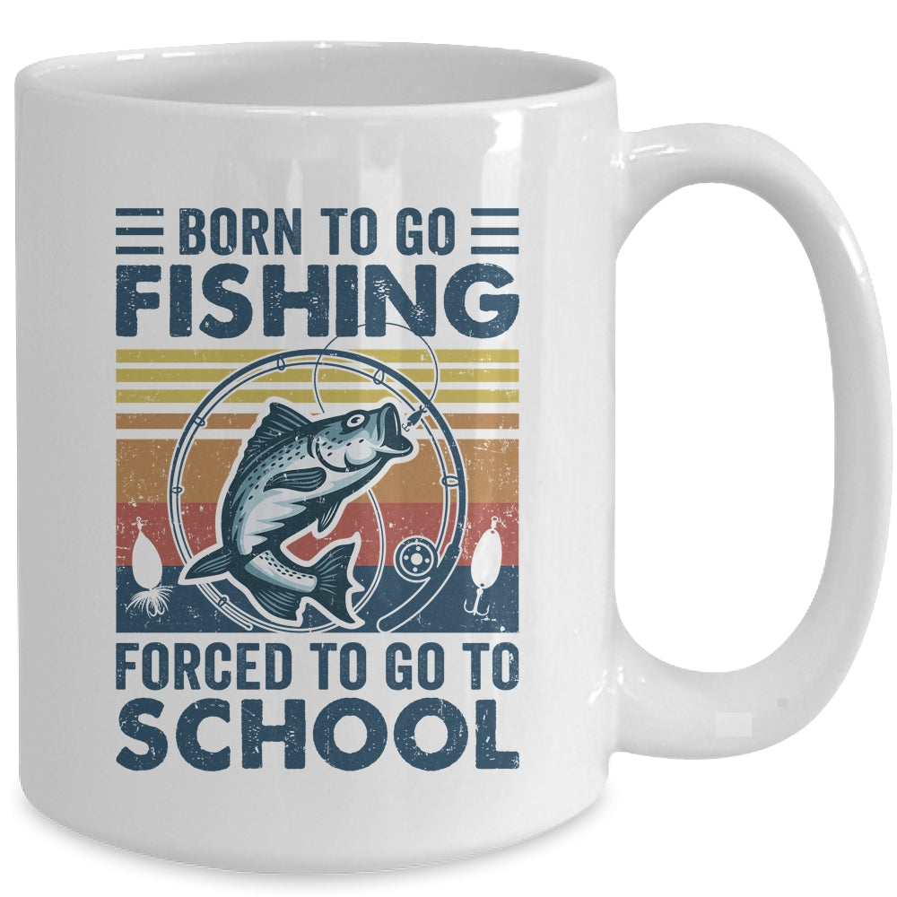 Funny Born To Go Fishing Bass Fish Fisherman For Boys Mug | teecentury