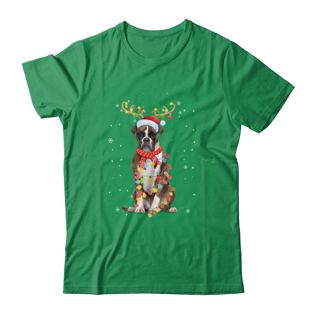 Funny Boxer Christmas Tree Santa Reindeer Pajamas T-Shirt & Sweatshirt | Teecentury.com