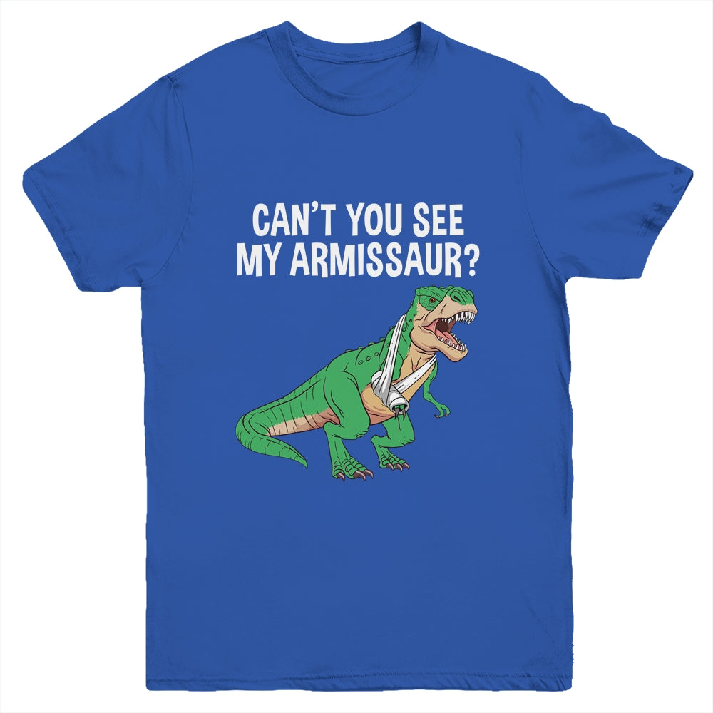 Funny Broken Arm For Men Boy Kids Hand Wrist Injury Dinosaur Youth Shirt | teecentury