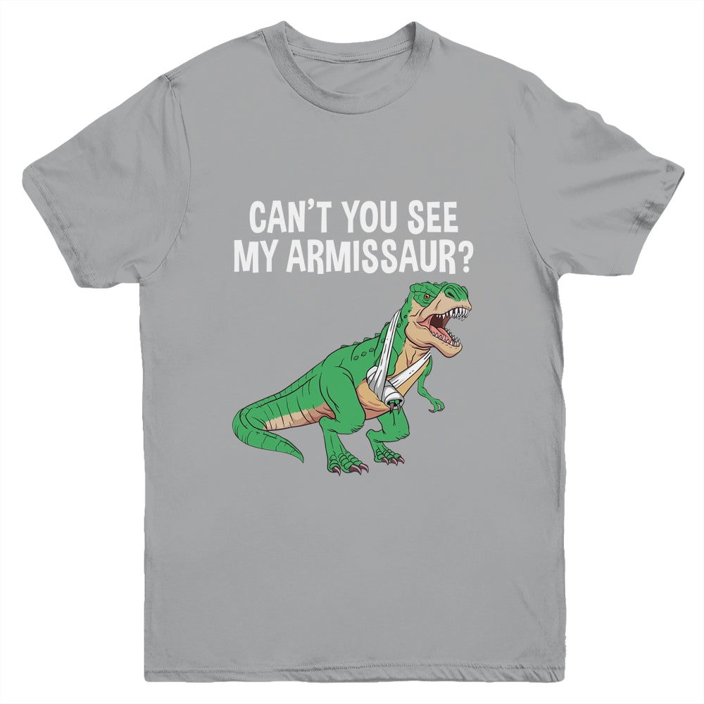Funny Broken Arm For Men Boy Kids Hand Wrist Injury Dinosaur Youth Shirt | teecentury