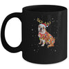 Funny Bulldog Christmas Tree Santa Reindeer Pajamas Mug Coffee Mug | Teecentury.com