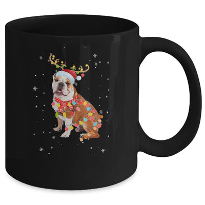 Funny Bulldog Christmas Tree Santa Reindeer Pajamas Mug Coffee Mug | Teecentury.com