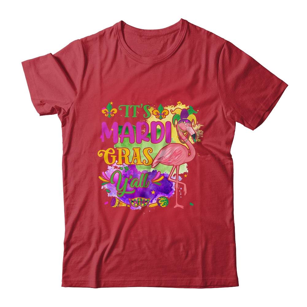 Funny Carnival Party Idea Flamingo Mardi Gras T-Shirt & Tank Top | Teecentury.com