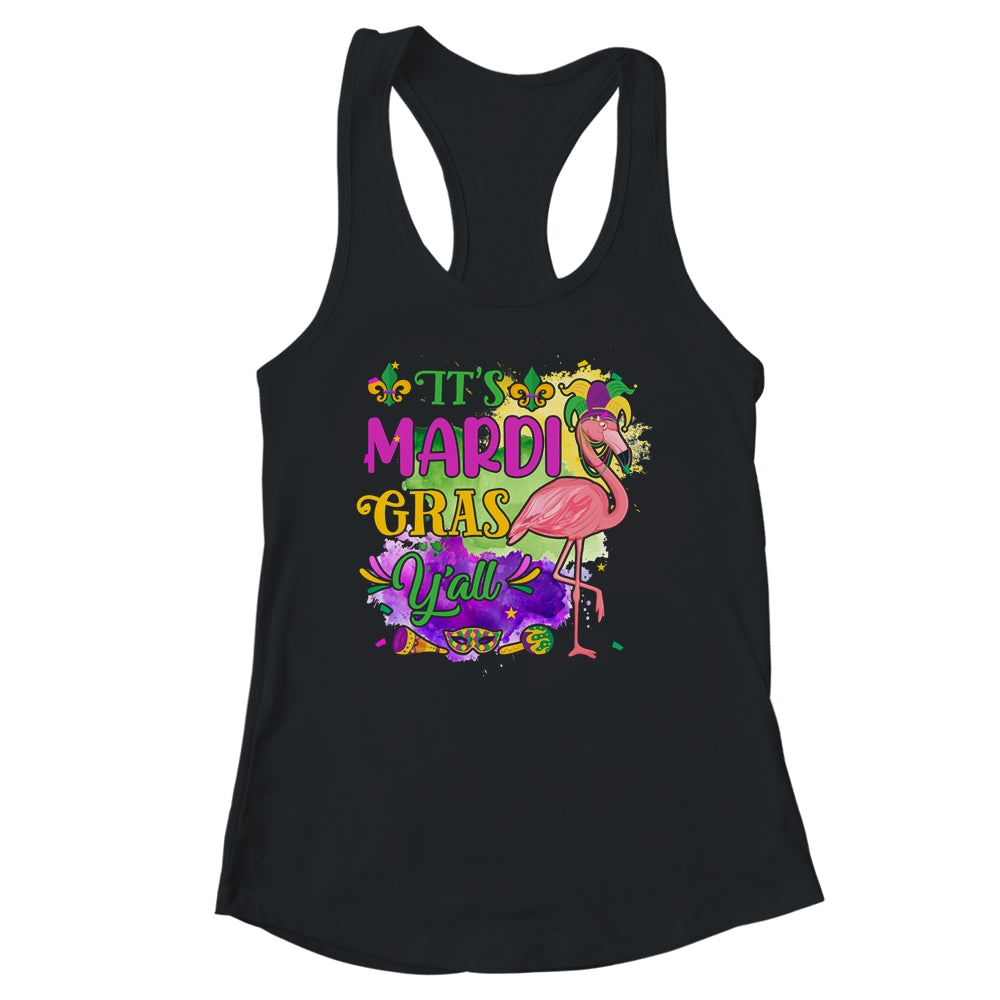 Funny Carnival Party Idea Flamingo Mardi Gras T-Shirt & Tank Top | Teecentury.com