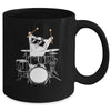 Funny Cat Drummer Funny Cat Drumkit Mug | teecentury