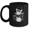 Funny Cat Drummer Funny Cat Drumkit Mug | teecentury