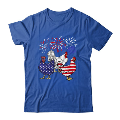 Funny Chickens American Flag Patriotic Farmer 4th Of July Shirt & Tank Top | teecentury