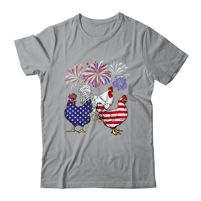 Funny Chickens American Flag Patriotic Farmer 4th Of July Shirt & Tank Top | teecentury
