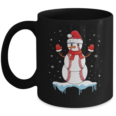 Funny Christmas Baseball Santa Snowman Mug Coffee Mug | Teecentury.com