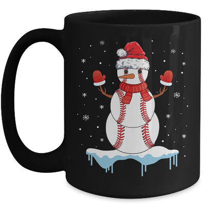 Funny Christmas Baseball Santa Snowman Mug Coffee Mug | Teecentury.com