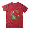 Funny Christmas Dinosaur Kids Christmas Tree Lights Santa Shirt & Sweatshirt | teecentury