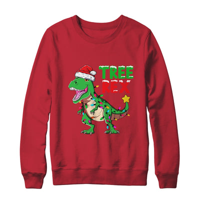 Funny Christmas Dinosaur Kids Christmas Tree Lights Santa Shirt & Sweatshirt | teecentury