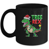 Funny Christmas Dinosaur Kids Christmas Tree Lights Santa Mug | teecentury