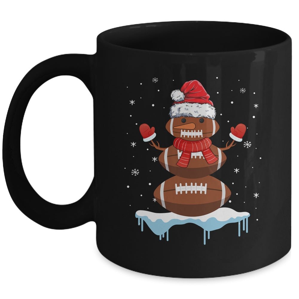 Funny Christmas Football Santa Snowman Mug Coffee Mug | Teecentury.com