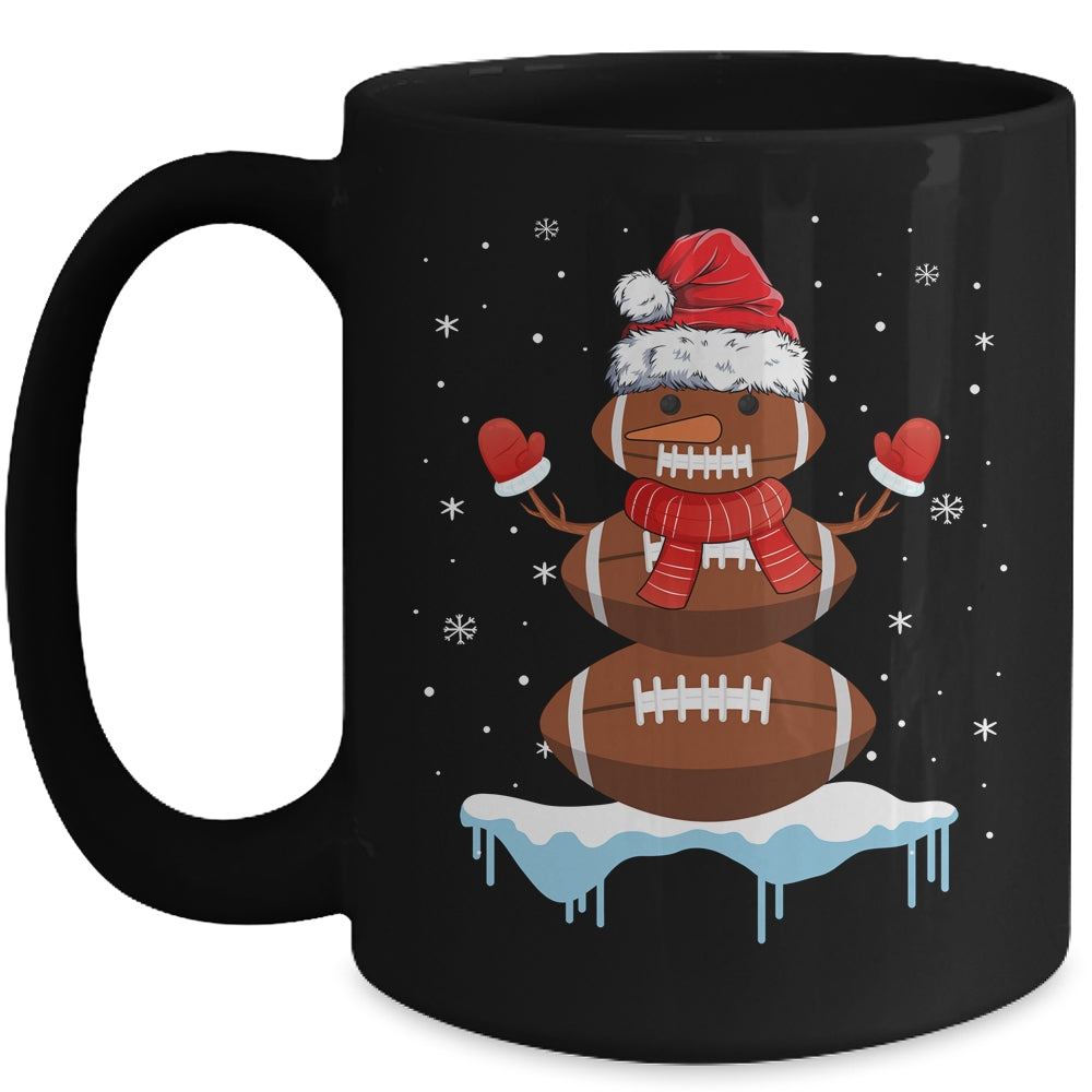 Funny Christmas Football Santa Snowman Mug Coffee Mug | Teecentury.com