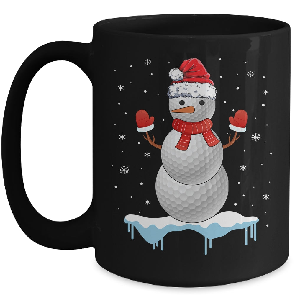 Funny Christmas Golf Balls Santa Snowman Mug Coffee Mug | Teecentury.com