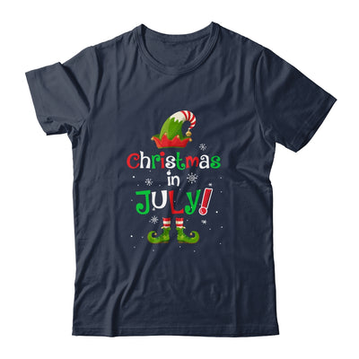 Funny Christmas In July Summer Elf Santa Xmas Shirt & Tank Top | teecentury