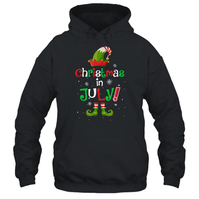 Funny Christmas In July Summer Elf Santa Xmas Shirt & Tank Top | teecentury