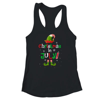 Funny Christmas In July Summer Elf Santa Xmas Shirt & Tank Top | teecentury