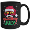Funny Christmas In July Summer Santa Sunglasses Xmas Mug | teecentury