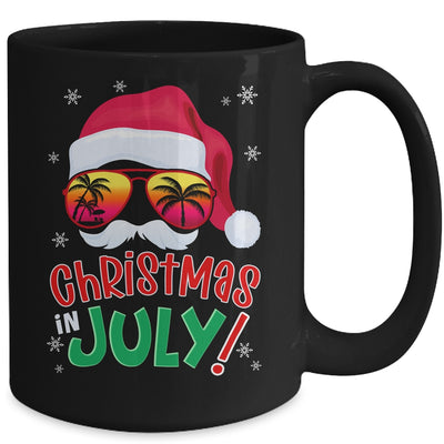 Funny Christmas In July Summer Santa Sunglasses Xmas Mug | teecentury