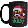 Funny Christmas In July Summer Santa Sunglasses Xmas Mug | teecentury