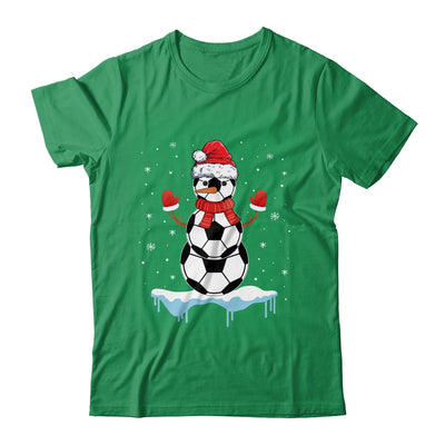 Funny Christmas Soccer Balls Santa Snowman T-Shirt & Sweatshirt | Teecentury.com