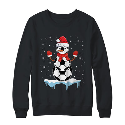 Funny Christmas Soccer Balls Santa Snowman T-Shirt & Sweatshirt | Teecentury.com