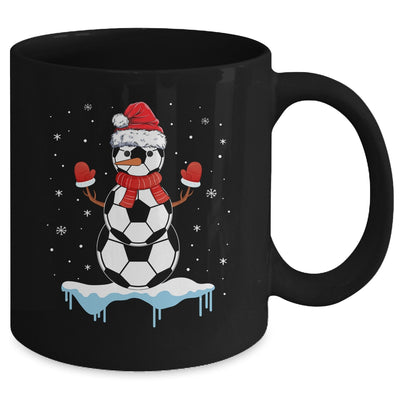 Funny Christmas Soccer Balls Santa Snowman Mug Coffee Mug | Teecentury.com