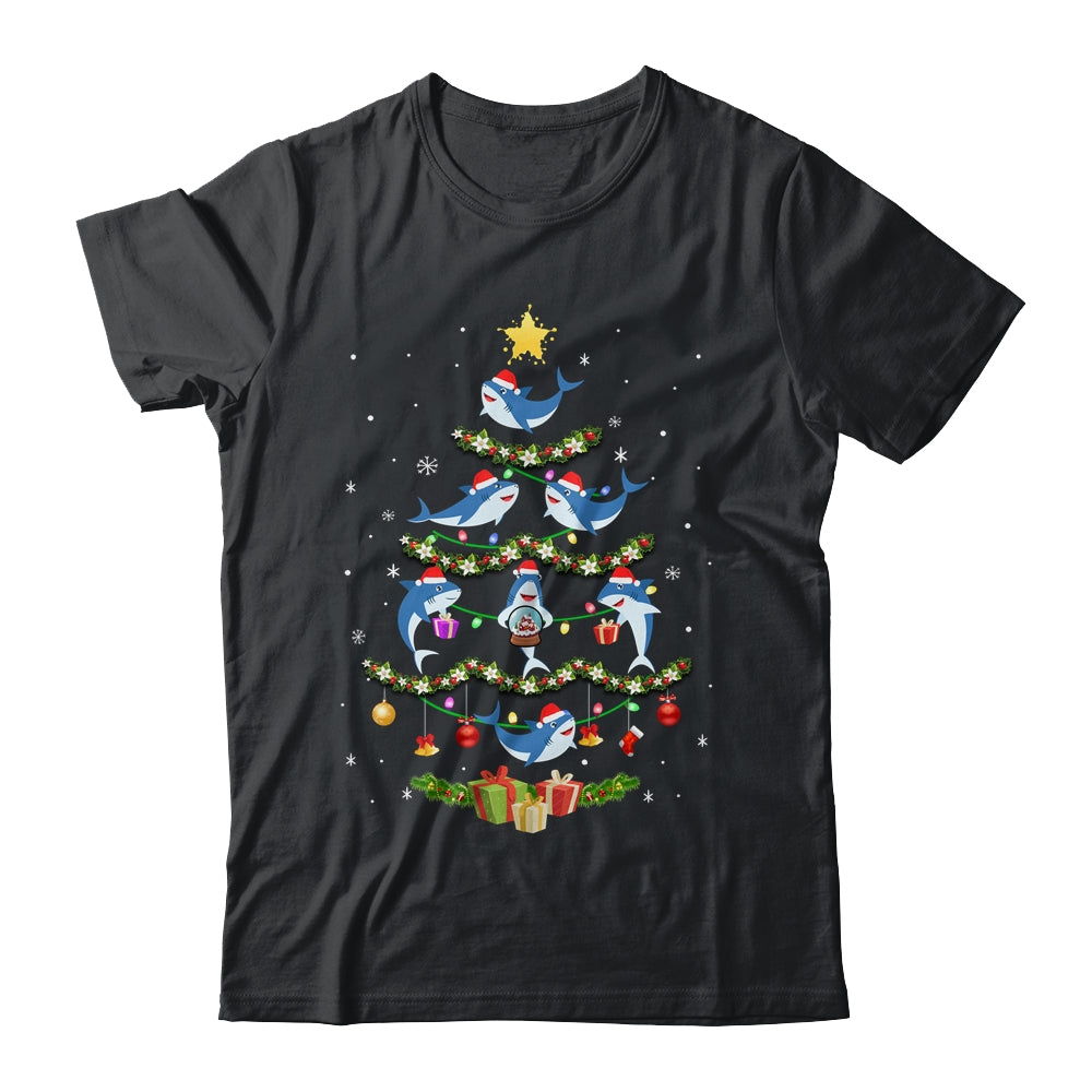Funny Christmas Tree Shark This Is My Christmas Shirt & Sweatshirt | teecentury